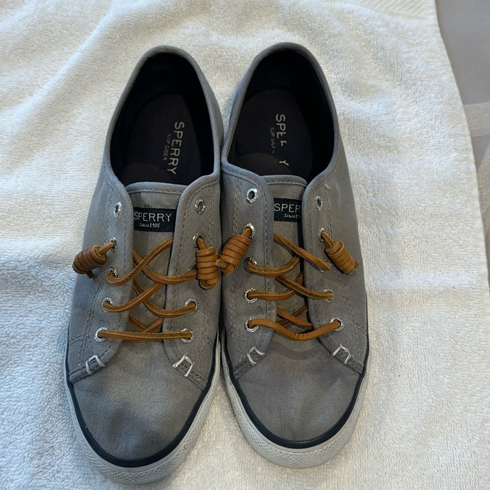 Sperry top siders. Gray.